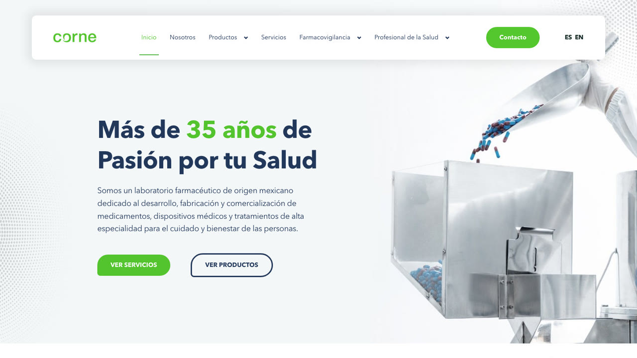 Sitio de Laboratorios Corne